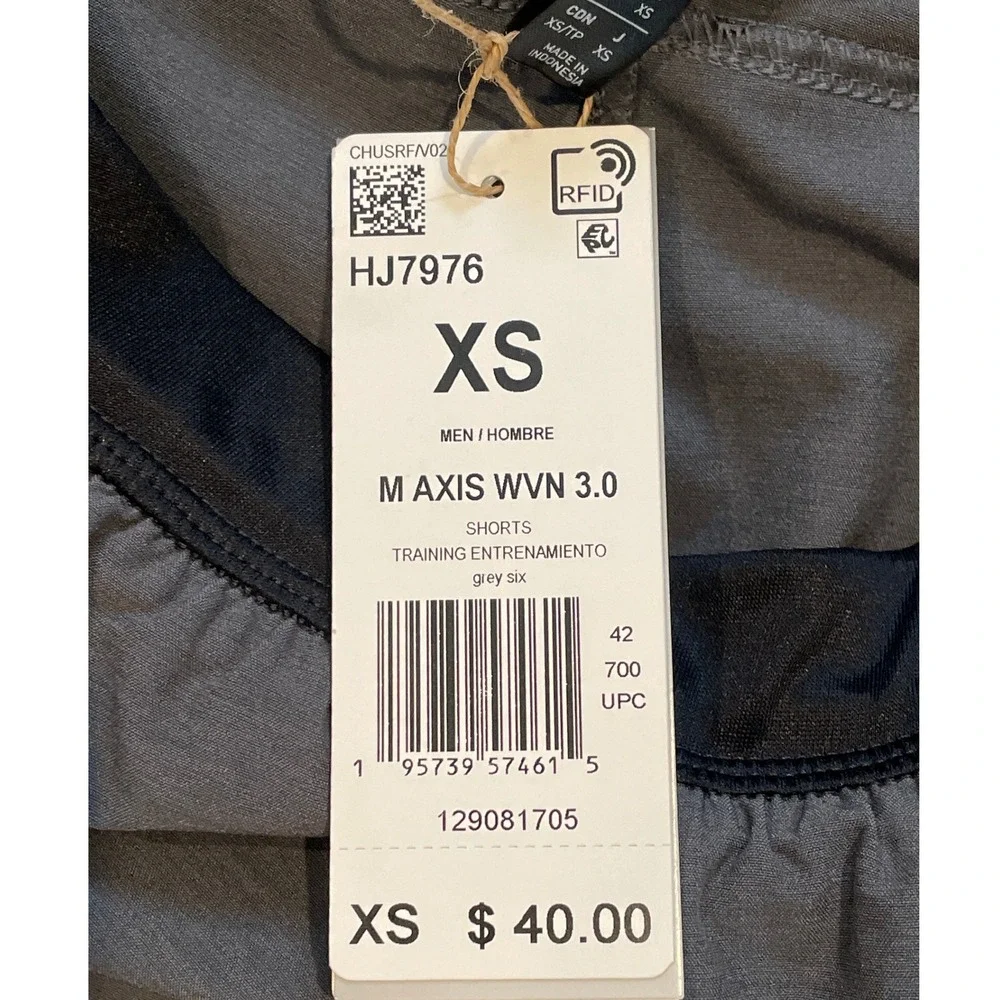Adidas Mens XS M Axis WVN 3.0 Training Shorts Grey‎ Six HJ7976  New With Tags